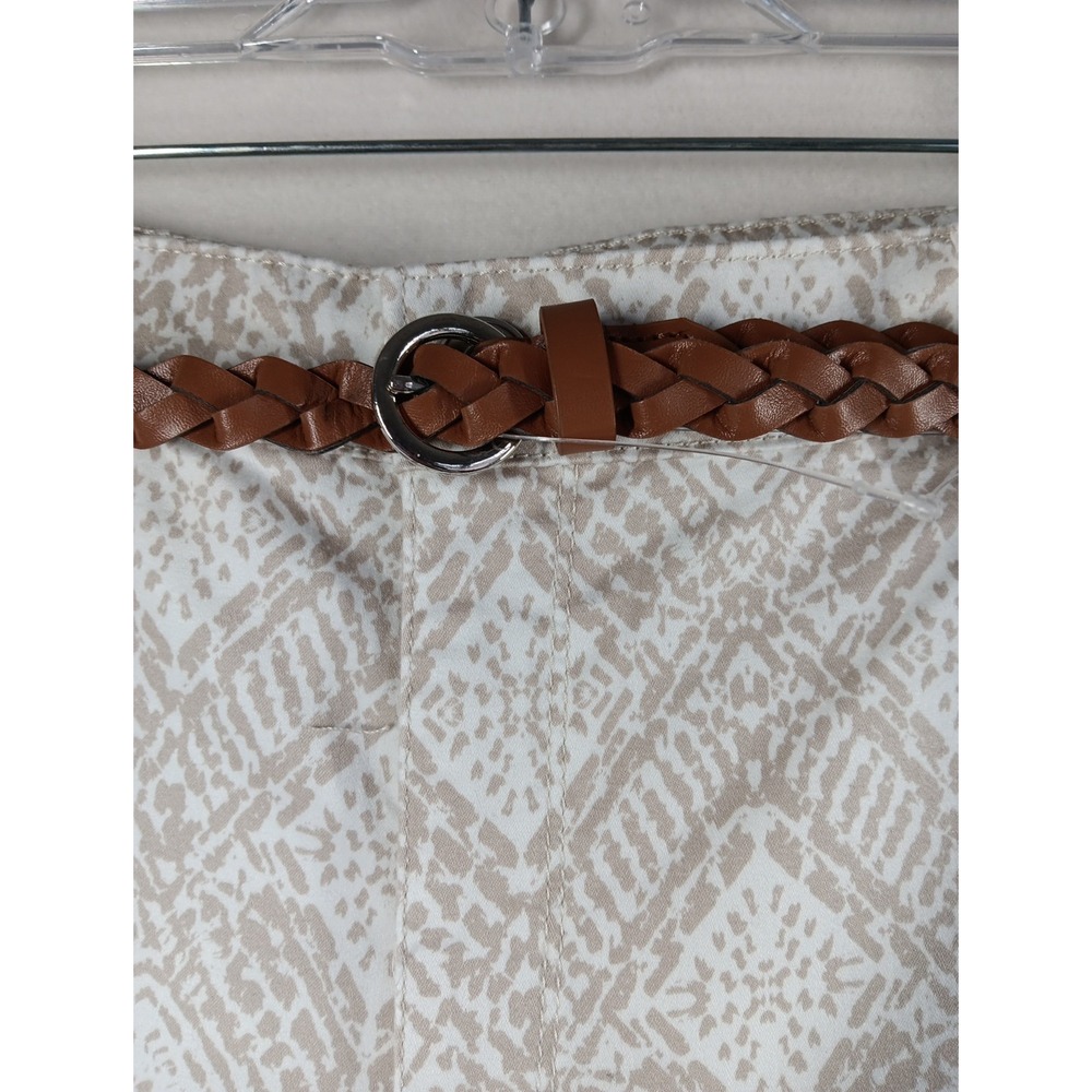 Gloria Vanderbilt Size 14 Nimah Belted Chino Flat Front Shorts with Pockets - Picture 2 of 12